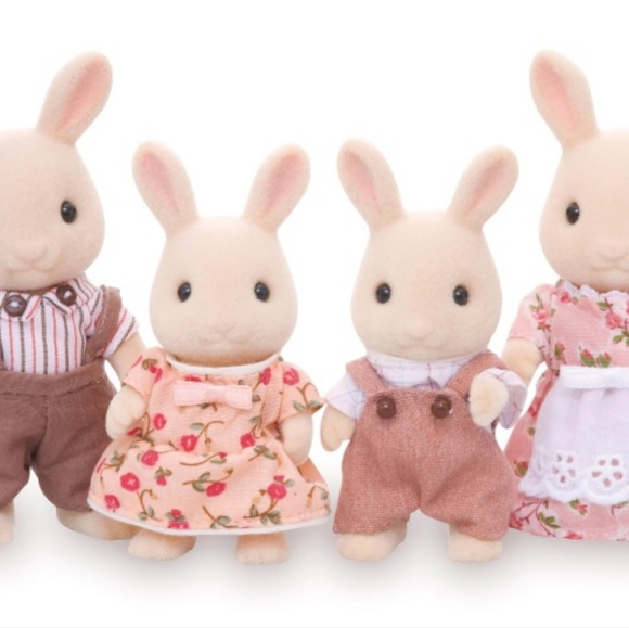 Calico Critters Milk Rabbit Family Set - Picture 2 of 3